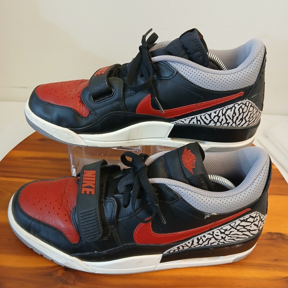 Nike Jordan Legacy 312 Low Mens 11.5 Black Red Bred Shoes Sneakers CD7069-006